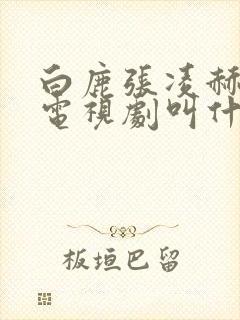 白鹿张凌赫演的电视剧叫什么