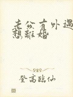 老公有外遇妻子想离婚