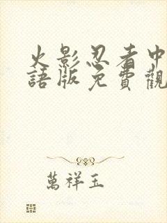 火影忍者中文国语版免费观看