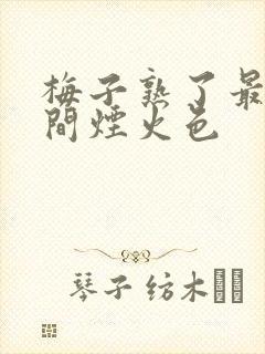 梅子熟了最食人间烟火色