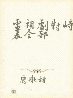 电视剧对峙演员表全部