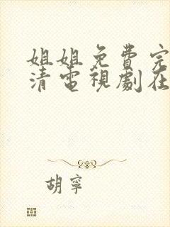 姐姐免费完整高清电视剧在线看外国