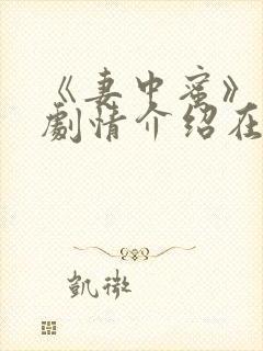 《妻中蜜》动漫剧情介绍在线观看封面