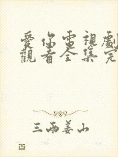 爱你电视剧免费观看全集完整版高清