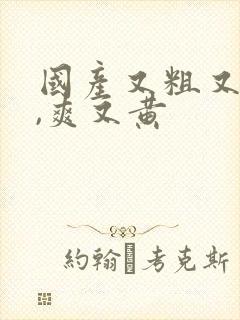 国产又粗又猛又,爽又黄