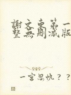 谢文东第一季完整无删减版