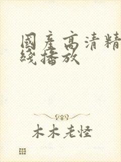 国产高清精品在线播放