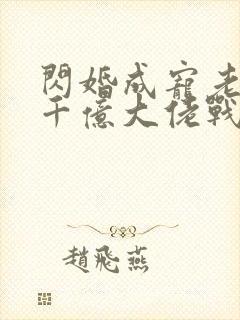 闪婚成宠老公是千亿大佬战胤海