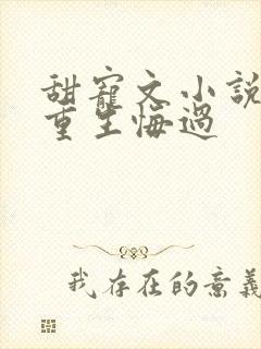 甜宠文小说推荐重生悔过封面