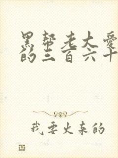 黑帮老大爱上我的三百六十五天第二季电视剧