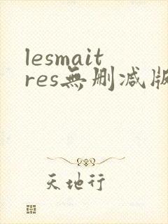 lesmaitres无删减版在线播放封面
