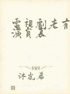 电视剧老有所依演员表封面