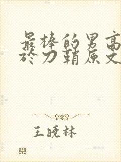 最棒的男高中生于刀鞘原文阅读