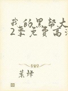 我的黑帮大佬第2季免费高清