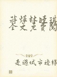 蒋烨林晓琪小说全文免费阅读最新章封面