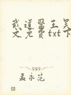 武道医王吴东全文免费txt下载