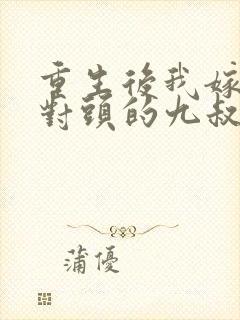 重生后我嫁给死对头的九叔