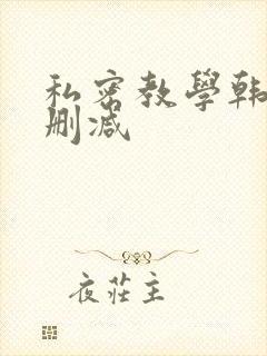 私密教学韩漫无删减