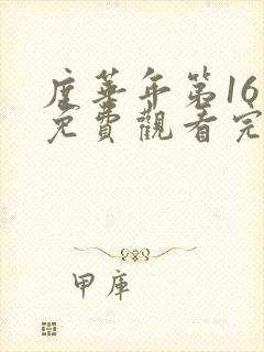 度华年第16集免费观看完整版高清封面