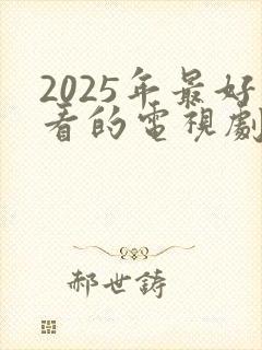 2025年最好看的电视剧