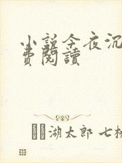 小说今夜沉醉免费阅读