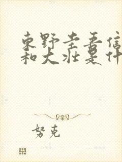 东野圭吾信小美和大壮是什么电影封面