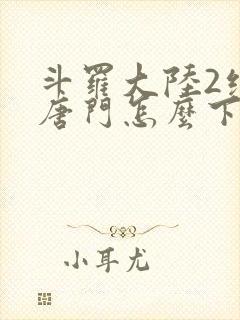 斗罗大陆2绝世唐门怎么下载封面