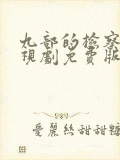 九部的检察官电视剧免费版