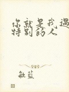 你就是我遇见的特别的人