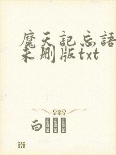 魔天记忘语小说未删版txt