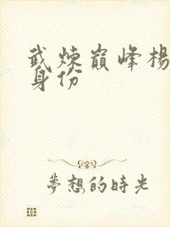 武炼巅峰杨开的身份