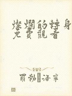 灿烂的转身高清免费观看