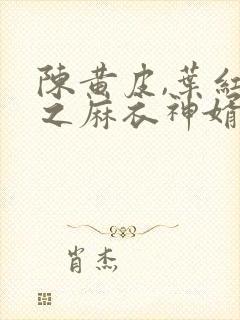 陈黄皮,叶红鱼之麻衣神婿封面