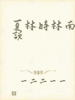 夏林时林南乔小说