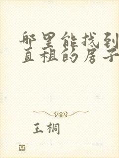 哪里能找到房东直租的房子