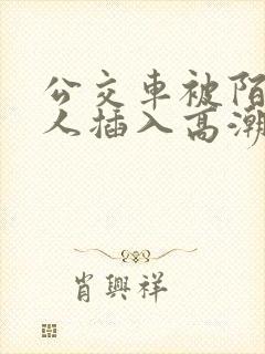 公交车被陌生男人插入高潮口述封面