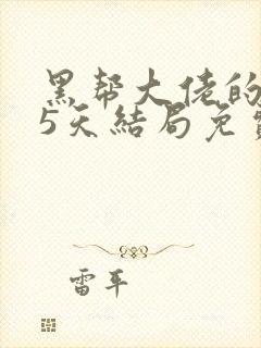 黑帮大佬的365天结局免费