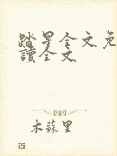 踏星全文免费阅读全文