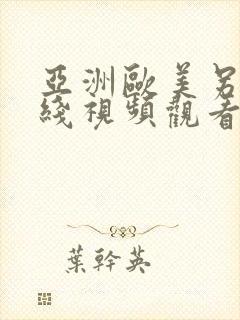 亚洲欧美另类在线视频观看