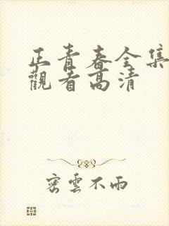 正青春全集免费观看高清