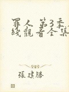 罪人 第3季在线观看全集免费播放