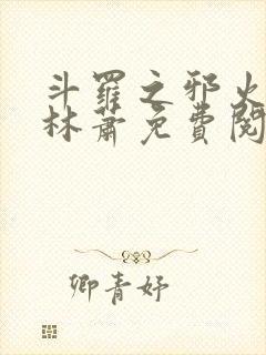 斗罗之邪火凤凰林萧免费阅读