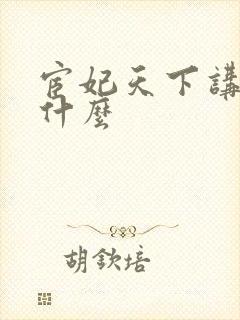 宦妃天下讲的是什么