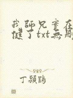 我师兄实在太稳健了txt无删减封面