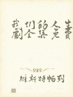 我们的人生电视剧全集免费观看