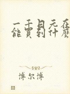 一千日元在日本能买到什么