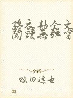 锦衣劫全文免费阅读无弹窗封面