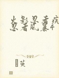 火影忍者疾风传忍者风暴4封面