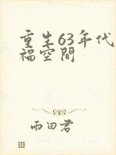 重生63年代幸福空间