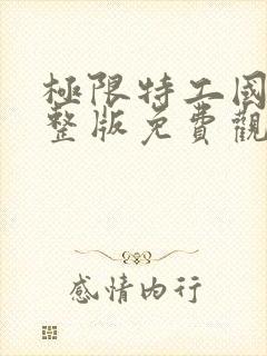 极限特工国语完整版免费观看